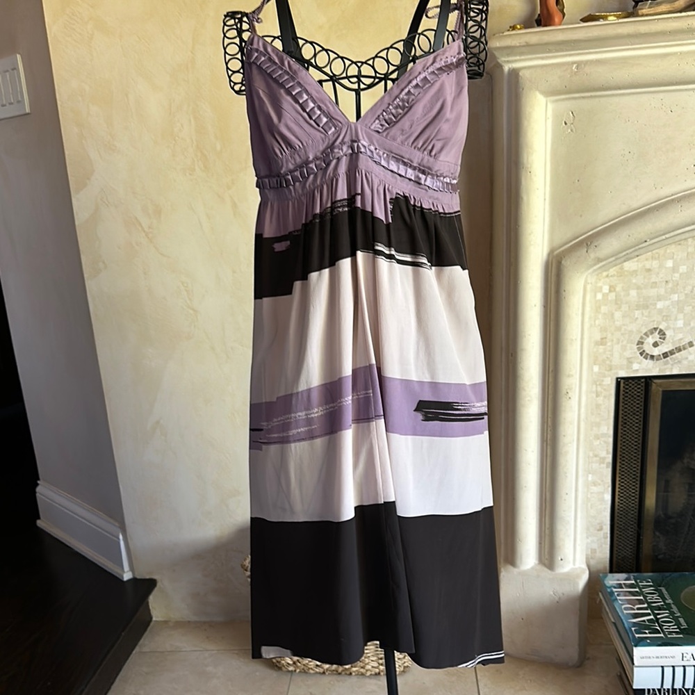 Chic Silk Colorblock Dress